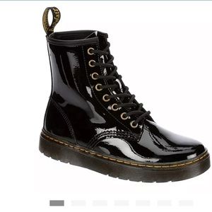 Doc Marten shiny combat boots